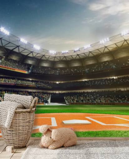 Fond d'écran Stade de baseball de nuit