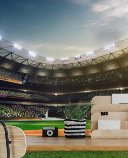 Estádio de beisebol à noite papel de parede