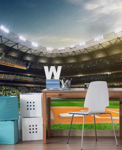 Sfondo dello stadio di baseball di notte