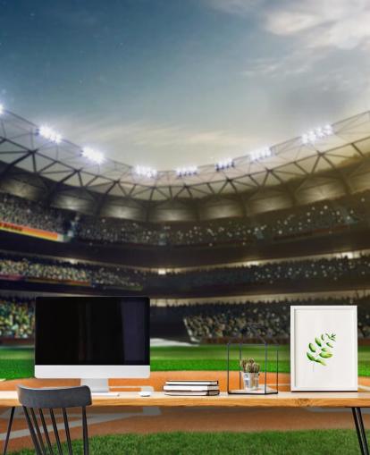 Baseballstadium yöllä Taustakuva