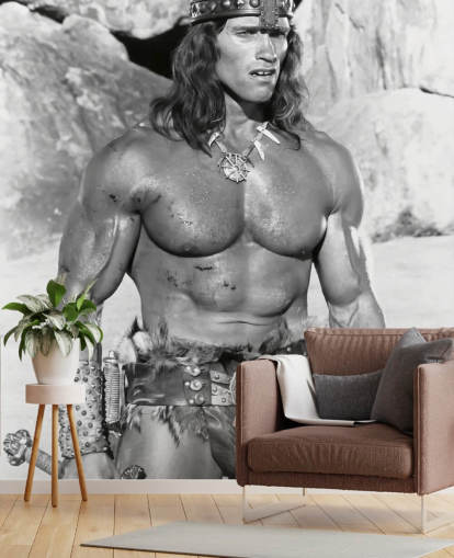 mural de papel de parede de conan the destroyer em preto e branco chamado Arnold Schwarzenegger (Conan the Destroyer) mural de papel de parede de conan the destroyer em preto e branco chamado Arnold Schwarzenegger (Conan the Destroyer)