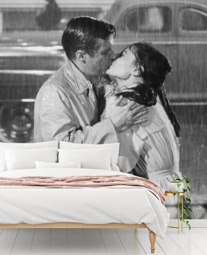 mural de pared en blanco y negro de desayuno en Tiffany's llamado Audrey Hepburn & George Peppard (Desayuno en Tiffany's) mural de pared en blanco y negro de desayuno en Tiffany's llamado Audrey Hepburn & George Peppard (Desayuno en Tiffany's)