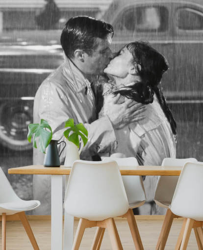 mural de pared en blanco y negro de desayuno en Tiffany's llamado Audrey Hepburn & George Peppard (Desayuno en Tiffany's) mural de pared en blanco y negro de desayuno en Tiffany's llamado Audrey Hepburn & George Peppard (Desayuno en Tiffany's)