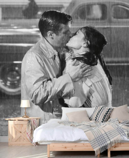 mural de pared en blanco y negro de desayuno en Tiffany's llamado Audrey Hepburn & George Peppard (Desayuno en Tiffany's) mural de pared en blanco y negro de desayuno en Tiffany's llamado Audrey Hepburn & George Peppard (Desayuno en Tiffany's)