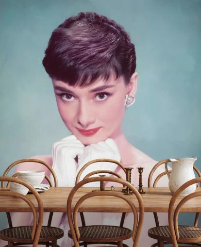 fondo de pantalla de película llamado Audrey Hepburn (Sabrina) III para salas de estar, dormitorios y oficinas en casa