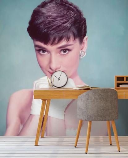 papel de parede de filme chamado Audrey Hepburn (Sabrina) III para salas de estar, quartos e escritórios domésticos papel de parede de filme chamado Audrey Hepburn (Sabrina) III para salas de estar, quartos e escritórios domésticos