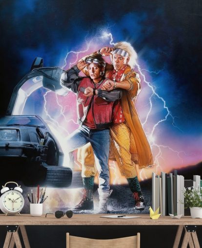 back to the future part ii wallpaper mural for bedrooms, offices and man caves back to the future part ii wallpaper mural for bedrooms, offices and man caves