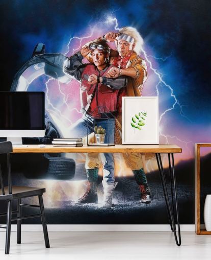 mural de papel de parede de volta ao futuro, parte ii, para quartos, escritórios e cavernas mural de papel de parede de volta ao futuro, parte ii, para quartos, escritórios e cavernas