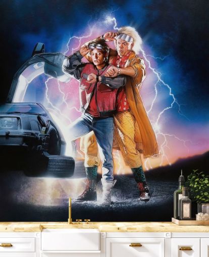 papier peint mural Retour vers le futur, partie II, pour les chambres, les bureaux et les grottes