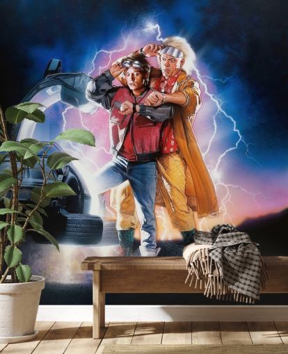 Carta da parati murale «Ritorno al futuro», parte II, per camere da letto, uffici e grotte