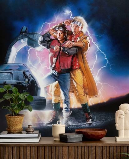 back to the future part ii wallpaper mural for bedrooms, offices and man caves