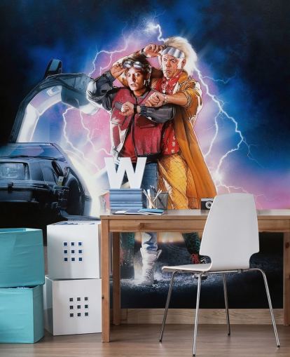 mural de papel de parede de volta ao futuro, parte ii, para quartos, escritórios e cavernas mural de papel de parede de volta ao futuro, parte ii, para quartos, escritórios e cavernas