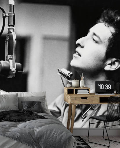 mustavalkoinen Bob Dylan -taustakuvamaalaus toimistoihin, koteihin ja yrityksiin mustavalkoinen Bob Dylan -taustakuvamaalaus toimistoihin, koteihin ja yrityksiin