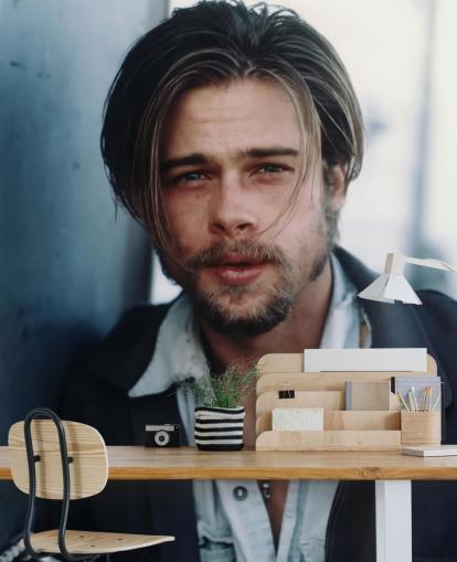 filmveggmaleri kalt Brad Pitt (California) for stuer og soverom