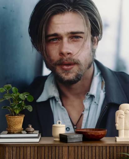 mural de parede de filme chamado Brad Pitt (Kalifornia) para salas de estar e quartos