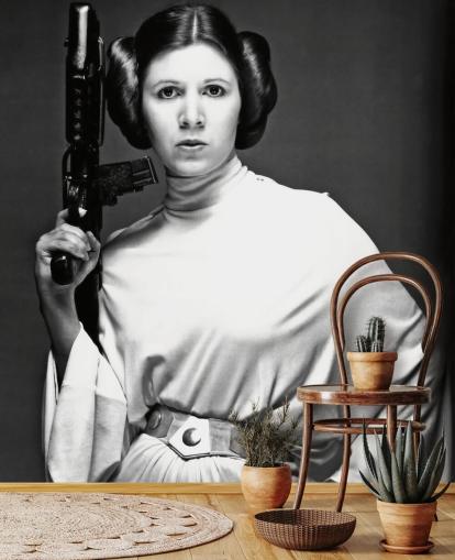 mustavalkoinen tähtien sota -elokuvan taustakuvamaalaus nimeltä Carrie Fisher (Tähtien sota) makuuhuoneisiin, toimistoihin ja yrityksiin mustavalkoinen tähtien sota -elokuvan taustakuvamaalaus nimeltä Carrie Fisher (Tähtien sota) makuuhuoneisiin, toimistoihin ja yrityksiin