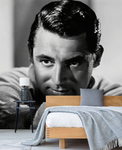 mural de papel pintado de película en blanco y negro llamado Cary Grant II para dormitorios y oficinas en casa mural de papel pintado de película en blanco y negro llamado Cary Grant II para dormitorios y oficinas en casa