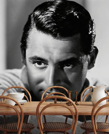 mural de papel pintado de película en blanco y negro llamado Cary Grant II para dormitorios y oficinas en casa mural de papel pintado de película en blanco y negro llamado Cary Grant II para dormitorios y oficinas en casa