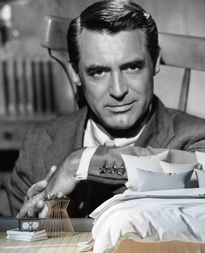 svartvit skådespelare tapetväggmålning som heter Cary Grant III för hem och företag