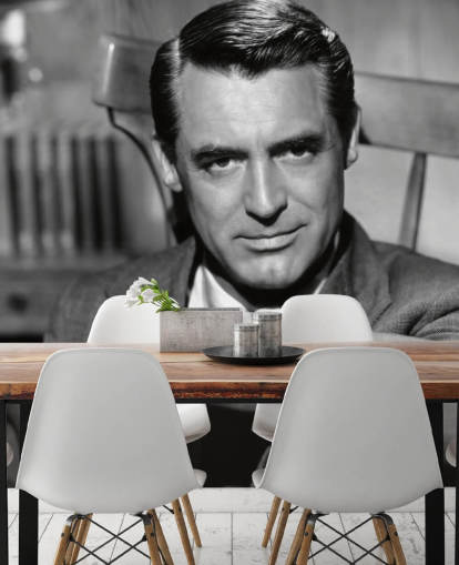 black and white actor wallpaper mural called Cary Grant III for homes and businesses