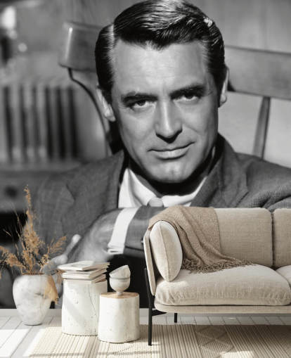 zwart-wit acteur behangmuurschildering genaamd Cary Grant III voor woningen en bedrijven