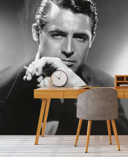 papier peint mural de film en noir et blanc appelé Cary Grant V pour les chambres, les salons et les bureaux à domicile papier peint mural de film en noir et blanc appelé Cary Grant V pour les chambres, les salons et les bureaux à domicile
