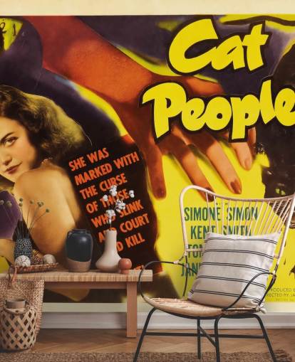 klassinen elokuvatapetti seinämaalaus nimeltä Cat People Juliste makuuhuoneisiin ja kotitoimistoihin klassinen elokuvatapetti seinämaalaus nimeltä Cat People Juliste makuuhuoneisiin ja kotitoimistoihin