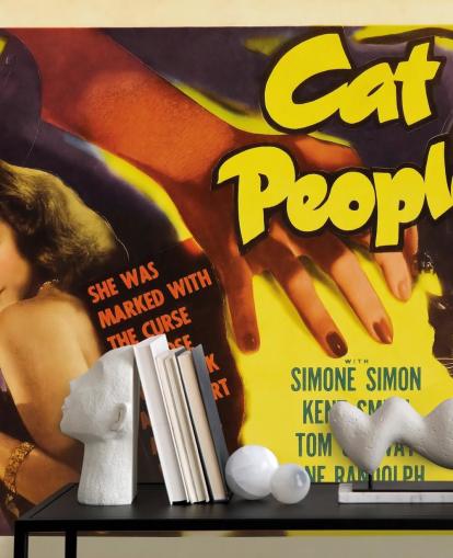 classic movie wallpaper mural called Cat People Poster for bedrooms and home offices