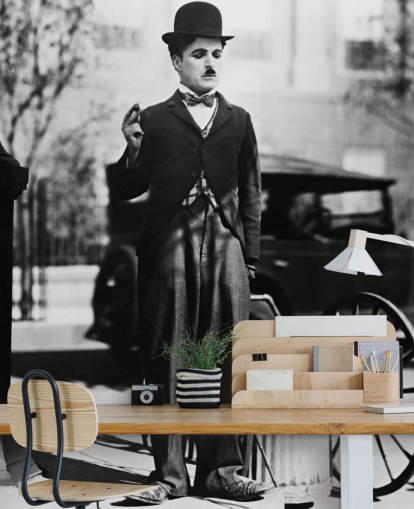 mural de papel de parede Charlie Chaplin (City Lights) II preto e branco para quartos, salas de estar e escritórios domésticos mural de papel de parede Charlie Chaplin (City Lights) II preto e branco para quartos, salas de estar e escritórios domésticos