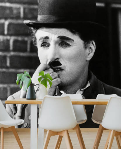 silent movie wallpaper mural called Charlie Chaplin (City Lights) for bedrooms, living rooms and cinema rooms