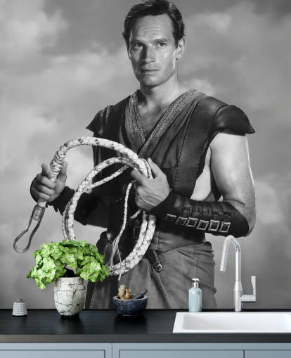 black and white ben hur wallpaper mural called Charlton Heston (Ben-Hur) for living rooms, bedrooms and home offices black and white ben hur wallpaper mural called Charlton Heston (Ben-Hur) for living rooms, bedrooms and home offices