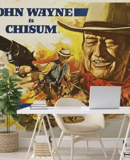 colored movie poster wallpaper mural called Chisum Movie Poster for bedrooms, living rooms and home offices colored movie poster wallpaper mural called Chisum Movie Poster for bedrooms, living rooms and home offices