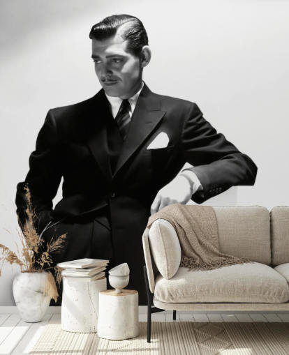 black and white clark gable wall mural black and white clark gable wall mural