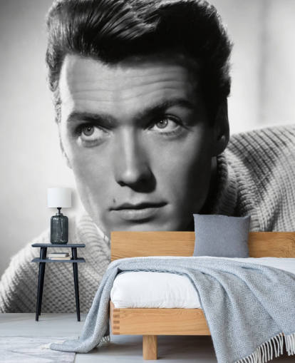 black and white movie wallpaper called Clint Eastwood for homes and businesses