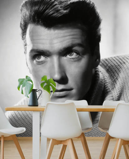 black and white movie wallpaper called Clint Eastwood for homes and businesses