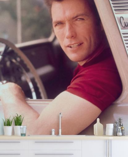 filmmuurschildering genaamd Clint Eastwood II voor slaapkamers, woonkamers en thuiskantoren