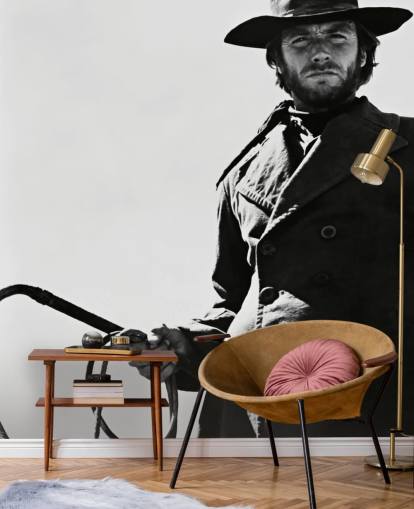 black and white clint eastwood wallpaper mural called Clint Eastwood (High Plains Drifter)