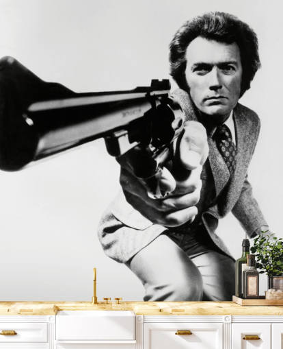 papier peint mural noir et blanc Clint Eastwood appelé Clint Eastwood (Magnum Force) pour les chambres, les entreprises et les bureaux papier peint mural noir et blanc Clint Eastwood appelé Clint Eastwood (Magnum Force) pour les chambres, les entreprises et les bureaux