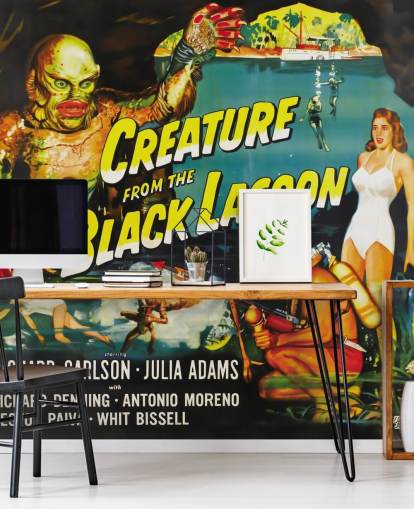 colored creature from the black lagoon wallpaper mural for bedrooms, home offices and cinema rooms