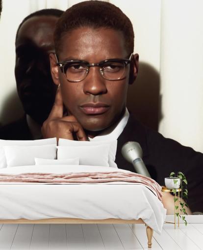 papier peint mural Denzel Washinton appelé Denzel Washington (Malcolm X) pour les chambres, les bureaux à domicile et les salles de cinéma