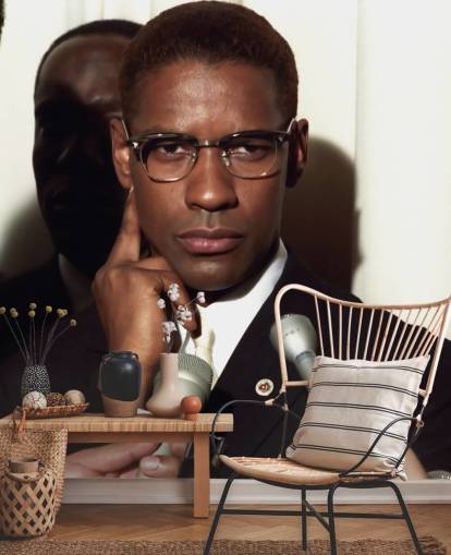 denzel washinton wallpaper mural called Denzel Washington (Malcolm X) for bedrooms, home offices and cinema rooms