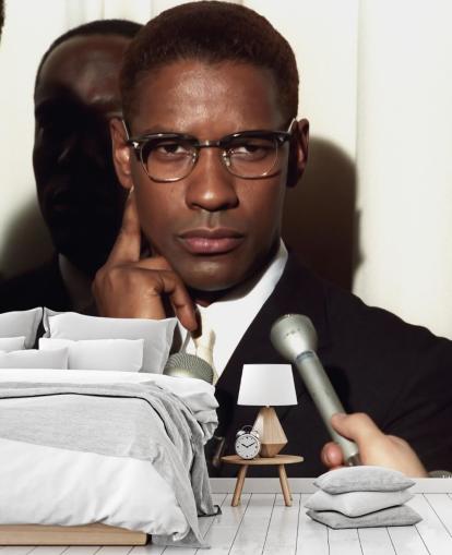 denzel washinton wallpaper mural called Denzel Washington (Malcolm X) for bedrooms, home offices and cinema rooms