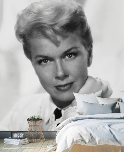 zwart-wit fotobehang met de naam Doris Day (The Man Who Knew Too Much) zwart-wit fotobehang met de naam Doris Day (The Man Who Knew Too Much)