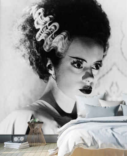 carta da parati in bianco e nero La sposa di Frankenstein chiamata Elsa Lanchester (La sposa di Frankenstein) per camere da letto e uffici