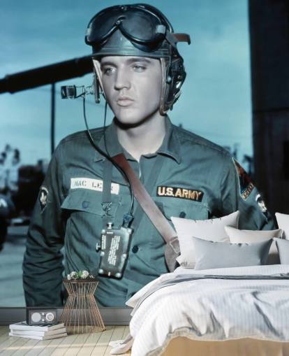 Elvis Presley Filmtapete namens Elvis Presley (G.I. Blues) für Wohn- und Schlafzimmer