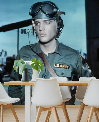 Elvis Presley film tapet vægmaleri kaldet Elvis Presley (GI Blues) til stuer og soveværelser Elvis Presley film tapet vægmaleri kaldet Elvis Presley (GI Blues) til stuer og soveværelser