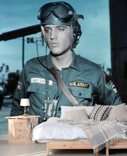 elvis presley movie wallpaper mural called Elvis Presley (G.I. Blues) for living rooms and bedrooms elvis presley movie wallpaper mural called Elvis Presley (G.I. Blues) for living rooms and bedrooms