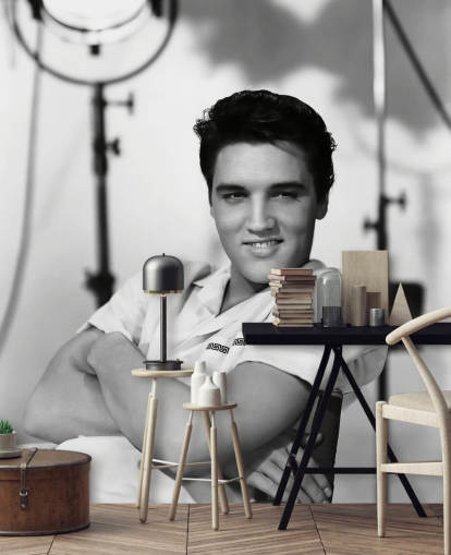 carta da parati murale in bianco e nero con elvis chiamato Elvis Presley (King Creole) per case e aziende