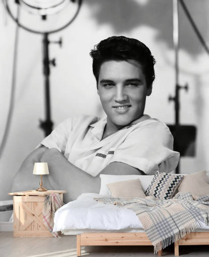 papier peint mural Elvis en noir et blanc appelé Elvis Presley (King Creole) pour les maisons et les entreprises papier peint mural Elvis en noir et blanc appelé Elvis Presley (King Creole) pour les maisons et les entreprises
