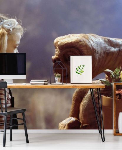 mural de papel pintado ET en color llamado E.T. the Extra-Terrestre para dormitorios y salas de cine